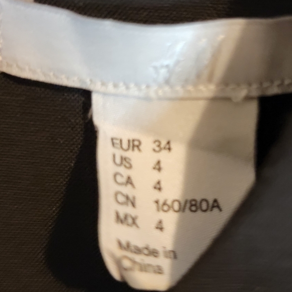 H&M Black Fit and Flare Pleated Punk Dress Size 4 - Picture 4 of 9